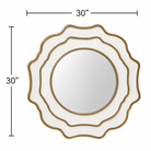 Marisol Scalloped Wall Mirror, dimensions - Starboard Lane