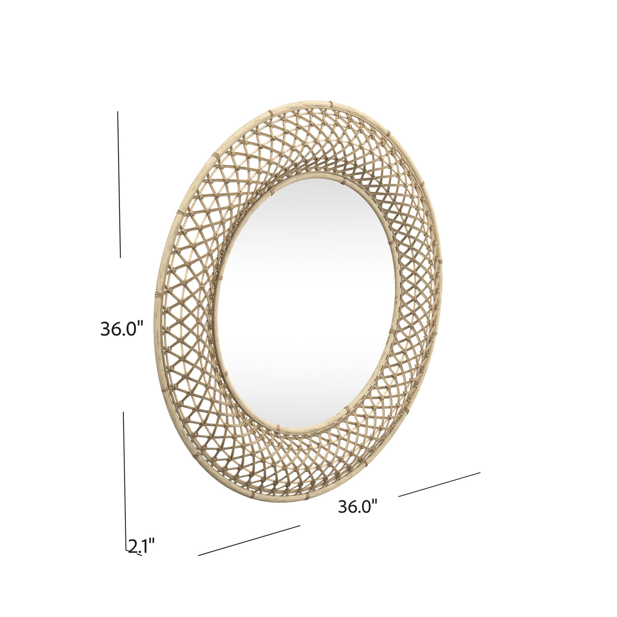 Biedel Wall Mirror, dimensions - Starboard Lane