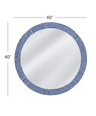 Blue Circle Wall Mirror, dimensions - Starboard Lane