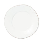 Melamine Lastra White Dinner Plate, white melamine with a rustic Lastra edge