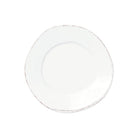 Melamine Lastra White Salad Plate, white melamine with a rustic Lastra edge