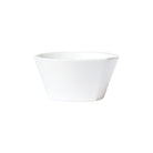 Melamine Lastra White Stacking Cereal Bowl, white melamine with a rustic Lastra edge