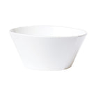 Melamine Lastra White Large Stacking Serving Bowl, white melamine with a rustic Lastra edge