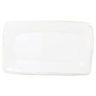 Melamine Lastra White Rectangular Platter, white melamine with a rustic Lastra edge