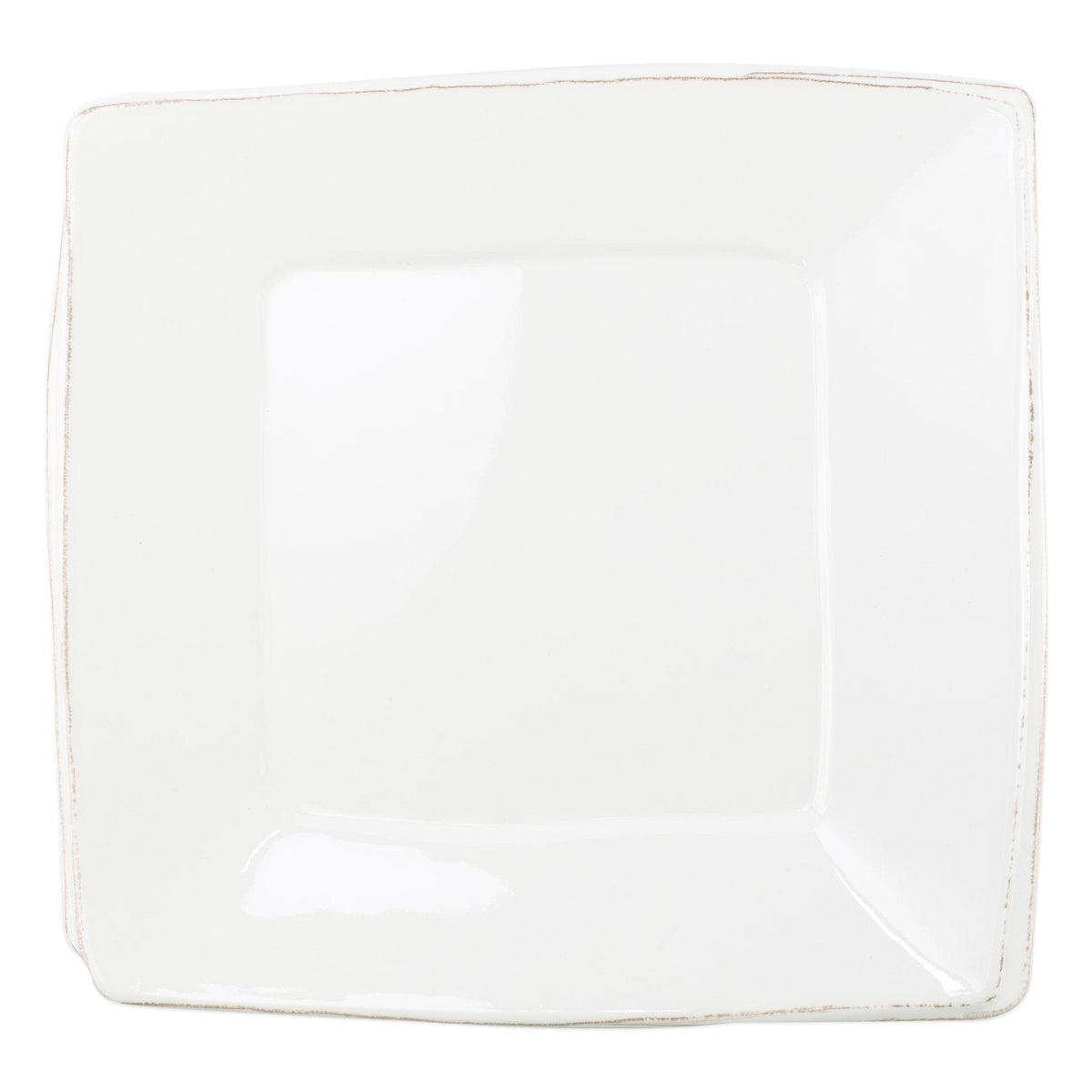 Melamine Lastra White Square Platter, white melamine with a rustic Lastra edge