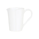 Melamine Lastra White Pitcher, white melamine with a rustic Lastra edge