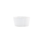 Melamine Lastra White Condiment Bowl, white melamine with a rustic Lastra edge