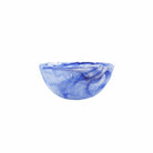 Onda Glass Cobalt Small Bowl, mouthblown wavy glass in deep cobalt swirls
