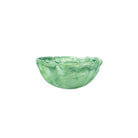 Onda Glass Green Small Bowl, mouthblown wavy glass in swirling sea green