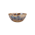 Onda Glass Tortoiseshell Small Bowl, mouthblown wavy glass in swirls of amber and blue