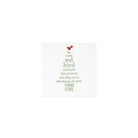 Papersoft Holiday Tree Cocktail Napkins, tree-shaped red bird verse