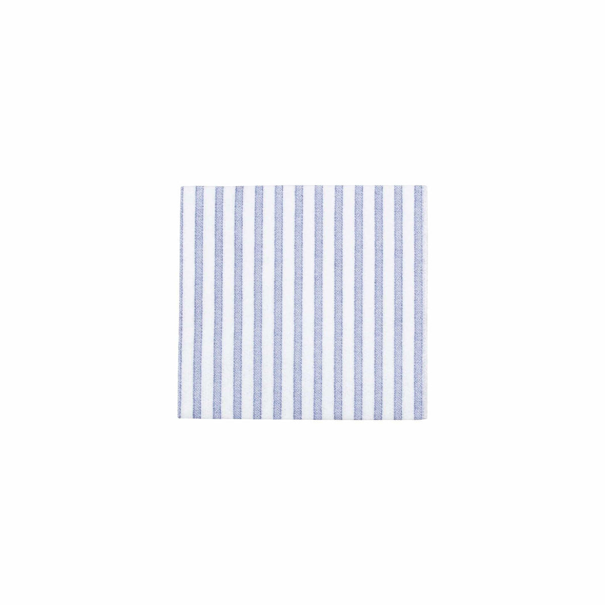 Papersoft Capri Blue Cocktail Napkins, blue and white stripes