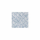 Papersoft Greek Key Blue Cocktail Napkins, blue interlocking lattice