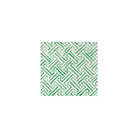 Papersoft Greek Key Green Cocktail Napkins, green interlocking lattice