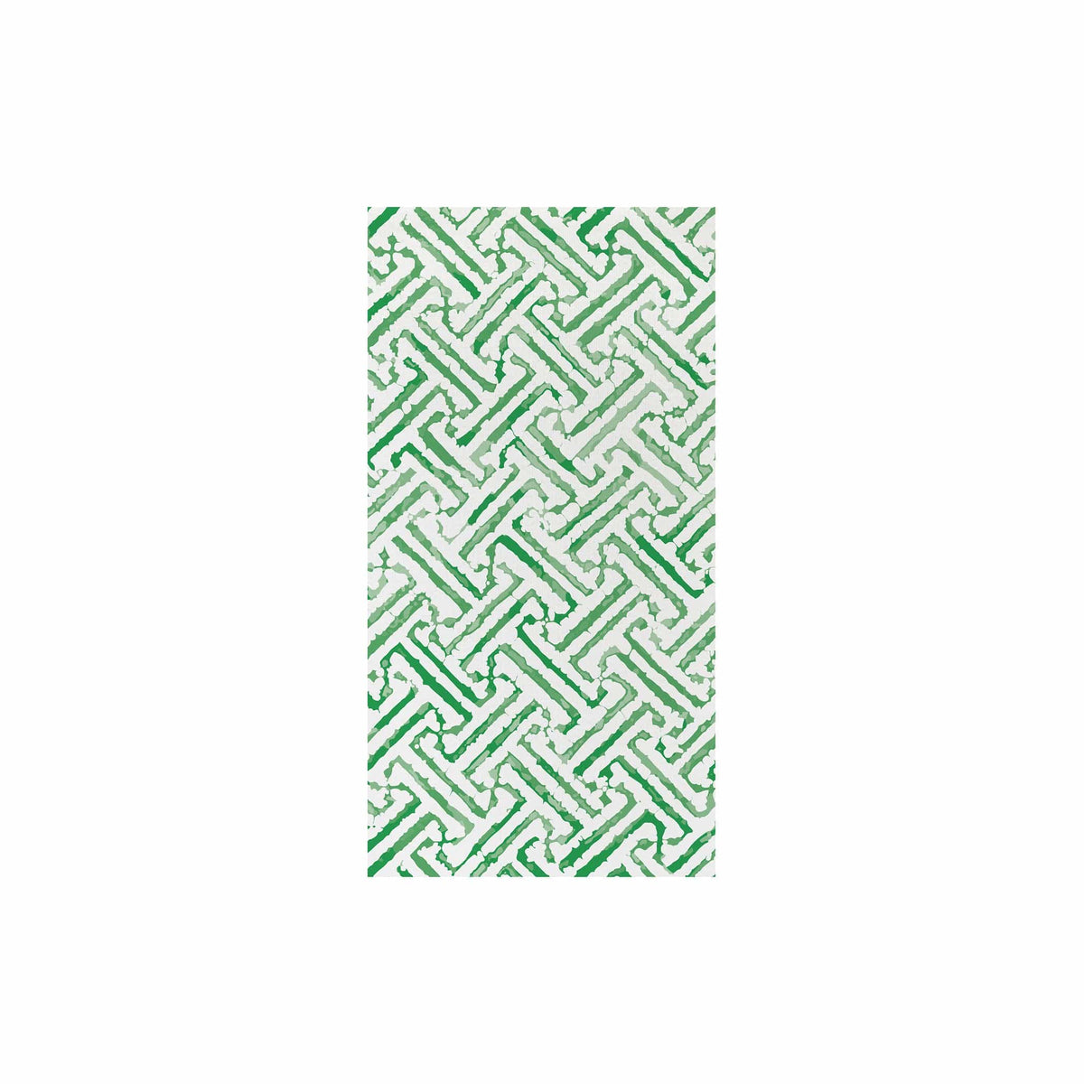 Papersoft Greek Key Green Guest Towels, green interlocking lattice