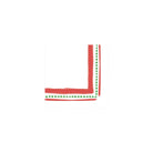 Papersoft Campagna Holiday Cocktail Napkins, red border with green dots