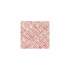 Papersoft Greek Key Red Cocktail Napkins, red interlocking lattice