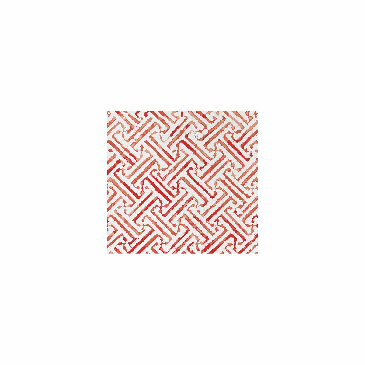 Papersoft Greek Key Red Cocktail Napkins, red interlocking lattice