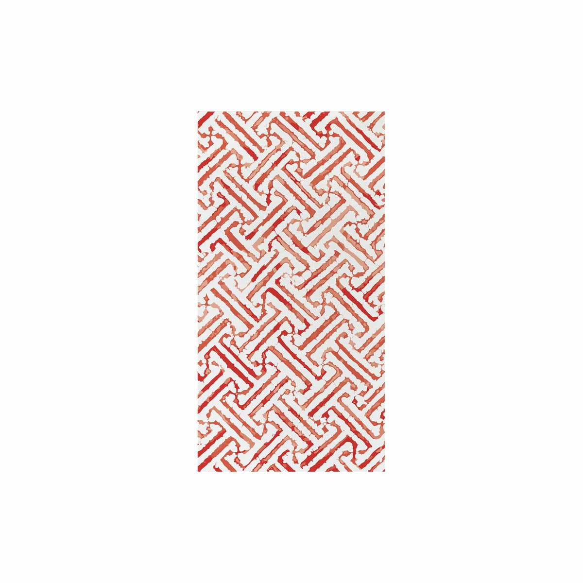 Papersoft Greek Key Red Guest Towels, red interlocking lattice