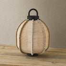 Maltby Exterior Rechargeable Table Lamp, Small, styled view - Starboard Lane