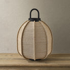 Maltby Exterior Rechargeable Table Lamp, Large, styled view - Starboard Lane