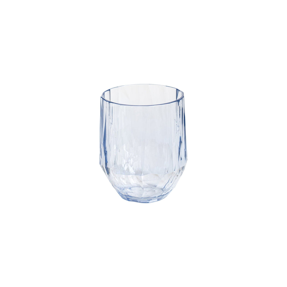 Superglass Polycarbonate Blue Stemless Wine Glass, shatterproof polycarbonate that looks like glass