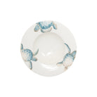 Tartaruga Small Serving Bowl, hand-painted aqua and taupe sea turtle