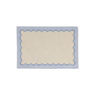 Tavola Blue Scalloped Placemats - Set of 4, jacquard scalloped border