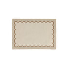 Tavola Natural Scalloped Placemats - Set of 4, jacquard scalloped border