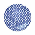 Santorini Diamond Dinner Plate, hand-painted a blue and white diamond pattern
