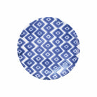 Santorini Diamond Salad Plate, hand-painted a blue and white diamond pattern
