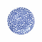 Santorini Flower Salad Plate, hand-painted tiny blue flowers packed edge to edge