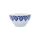Santorini Diamond Cereal Bowl, hand-painted a blue and white diamond pattern