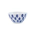 Santorini Dot Cereal Bowl, hand-painted blue teardrop dots on white