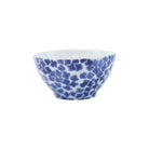 Santorini Flower Cereal Bowl, hand-painted tiny blue flowers packed edge to edge