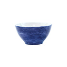 Santorini Stripe Cereal Bowl, hand-painted fine, painterly blue stripes
