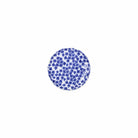 Santorini Flower Cocktail Plate, hand-painted tiny blue flowers packed edge to edge