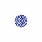 Santorini Diamond Cocktail Plate, hand-painted a blue and white diamond pattern
