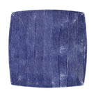 Santorini Stripe Square Platter, hand-painted fine, painterly blue stripes