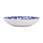 Santorini Coral Serving Bowl, hand-painted a lacy band of blue coral