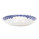 Santorini Diamonds Chip and Dip, hand-painted a blue and white diamond pattern