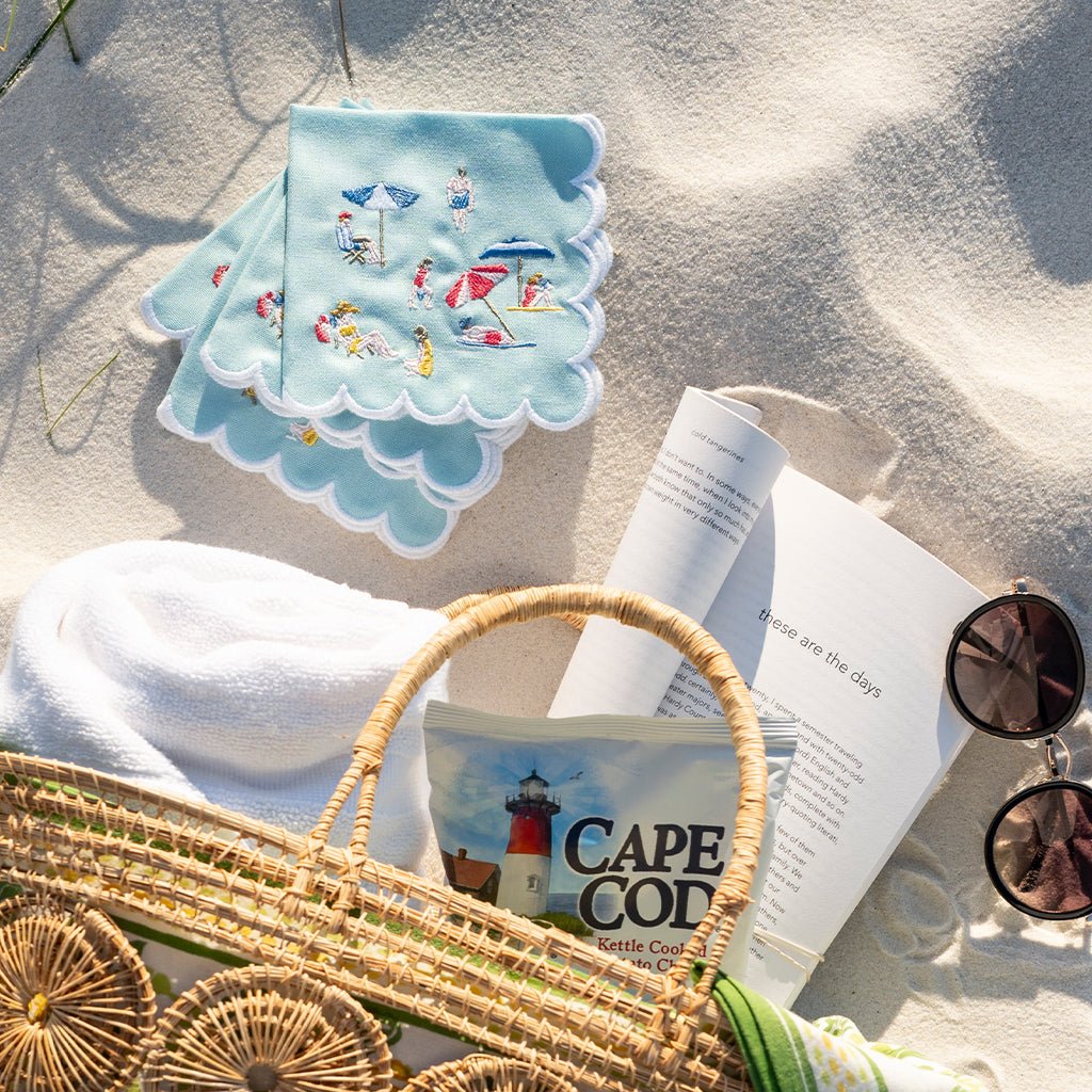 Day at the Beach Cocktail Napkin, Set of 4 - Starboard Lane