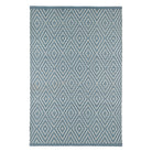 Diamond Indoor/Outdoor Rug, Slate/Light Blue - Starboard Lane