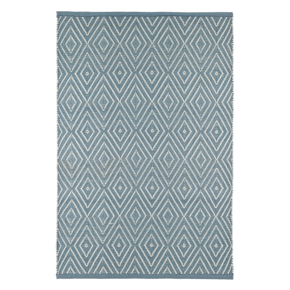 Diamond Indoor/Outdoor Rug, Slate/Light Blue - Starboard Lane