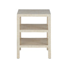 Chevron Inlay Side Table, side view - Starboard Lane