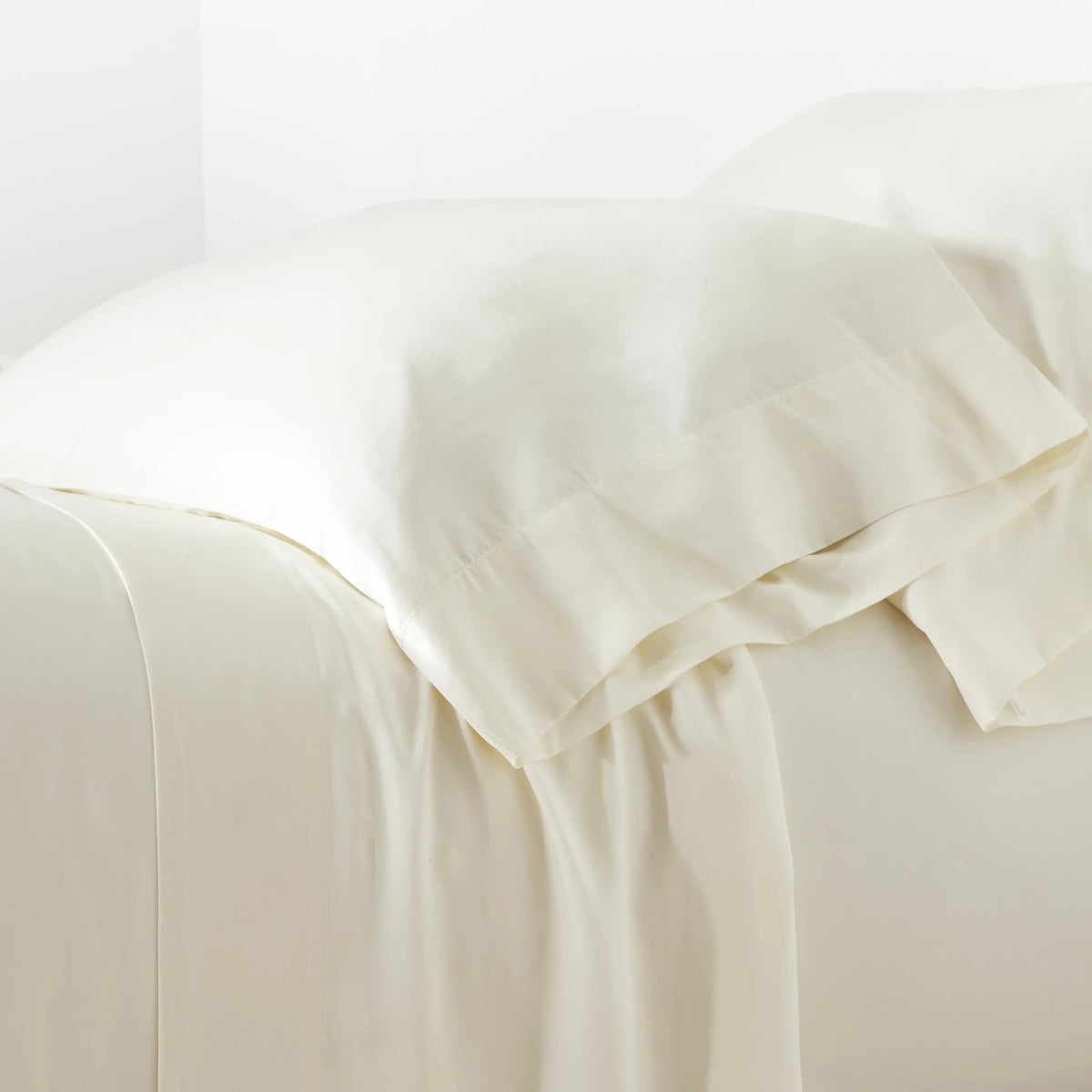 Silken Solid Sheet Set, Ivory - Starboard Lane