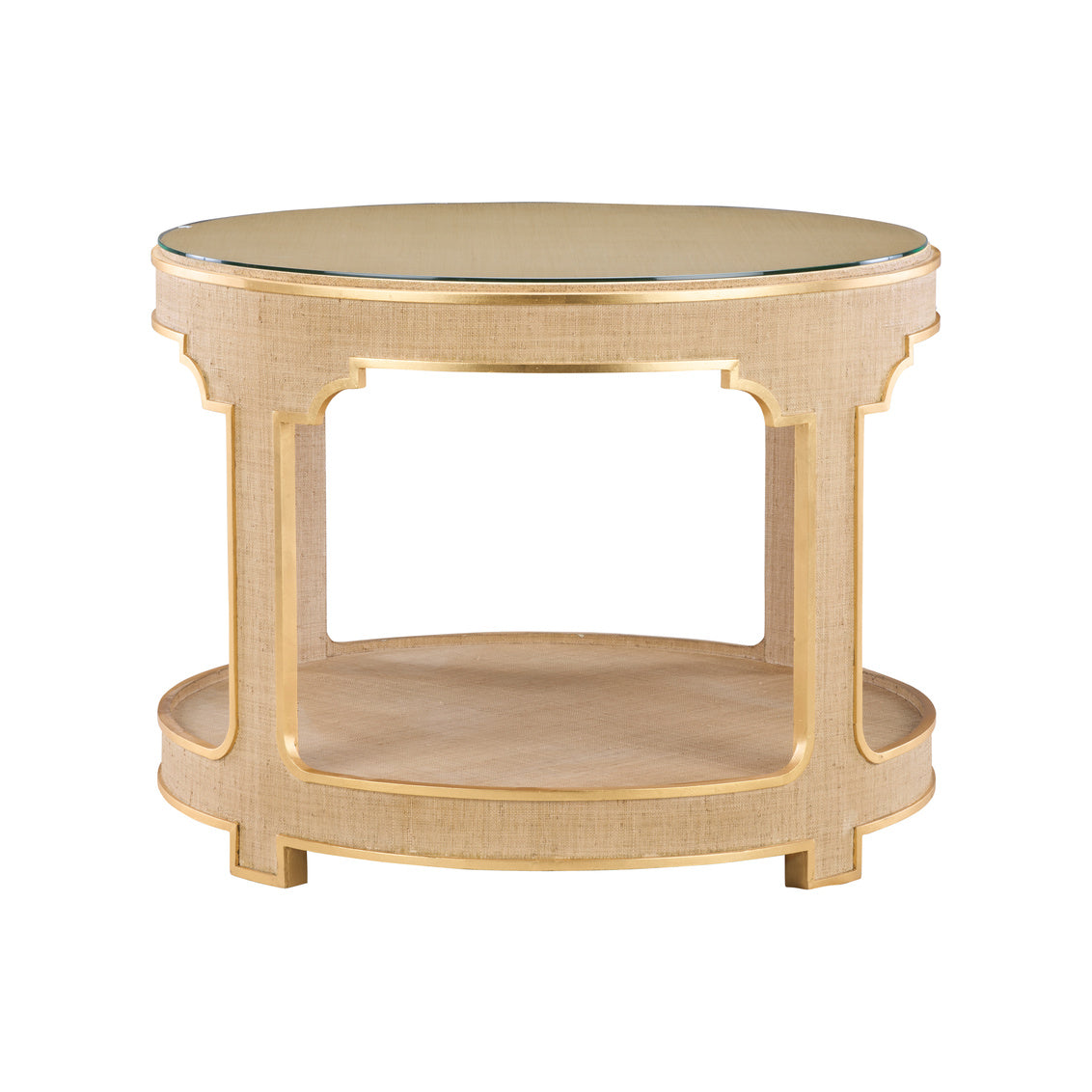 Yangon Hall Table - Natural, front view - Starboard Lane
