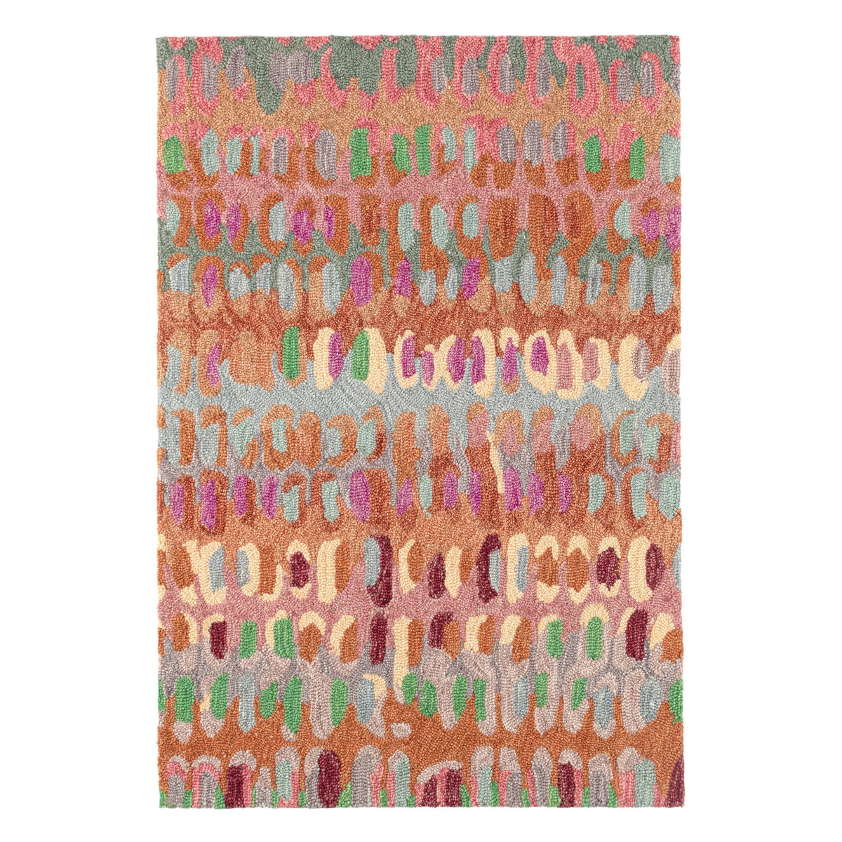 Paint Chip Hooked Wool Rug, Clay - Starboard Lane