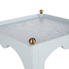 Kent Drinks Table - Blue, side view - Starboard Lane