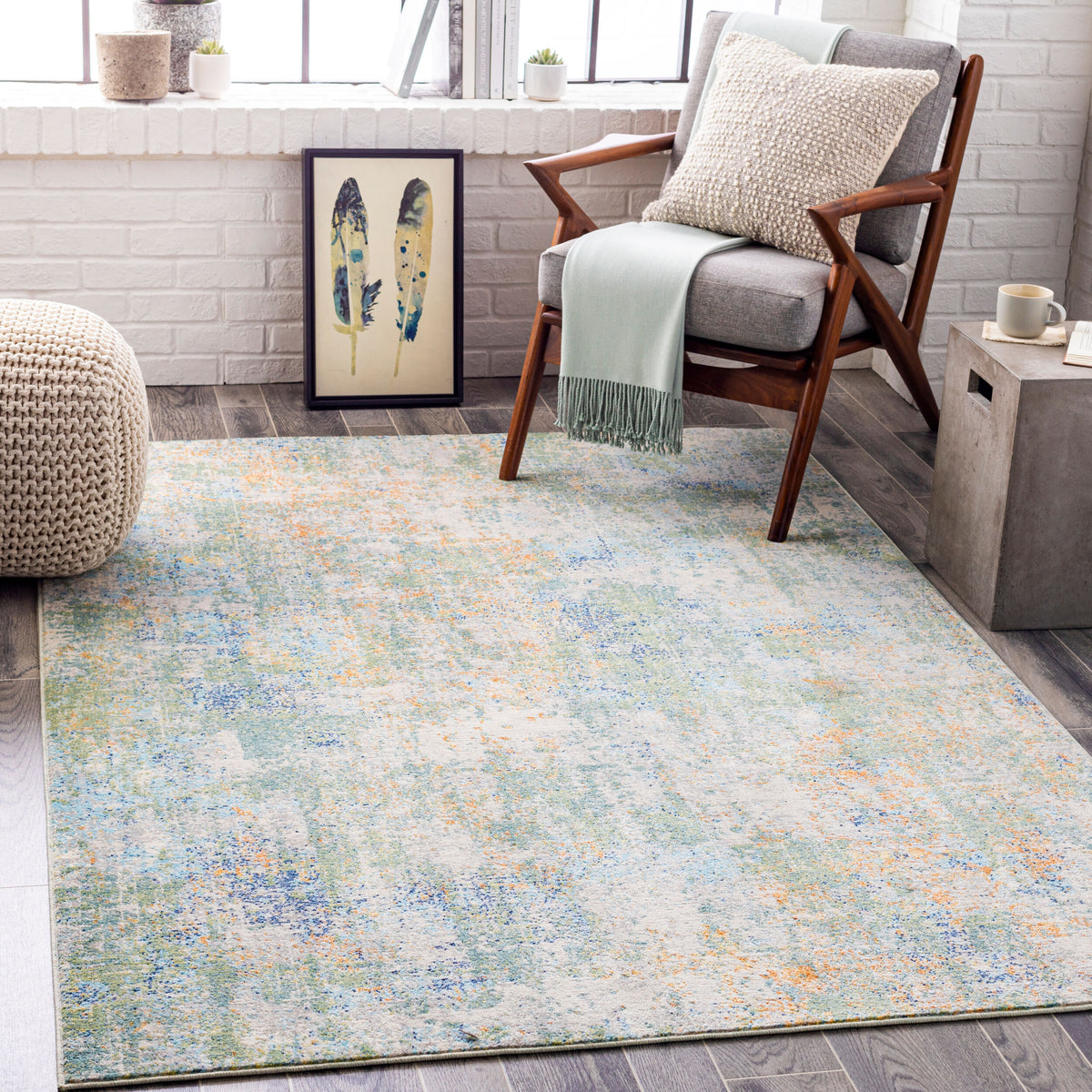 Bodrum Indoor/Outdoor Rug, styled in a room - Starboard Lane